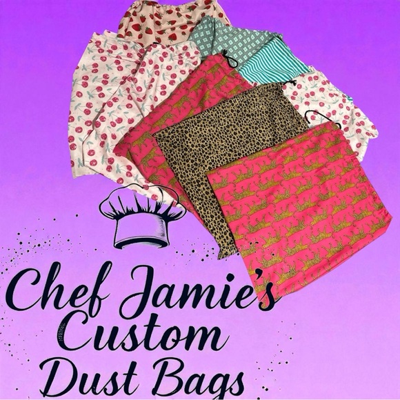 Dust bag set 3 hand crafted Dust bags by Chef Jamie customize your fabric - Picture 3 of 3